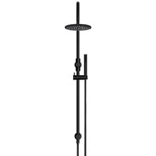 Round 200mm Gooseneck Twin Shower With Single Function Handshower